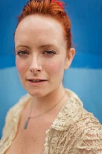 Lindsay Goranson in White Lace & Button Eyes