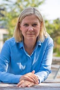 Magdalena Andersson in Svenska nyheter valspecial