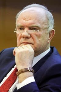 Gennady Zyuganov in 1996, hold-up à Moscou