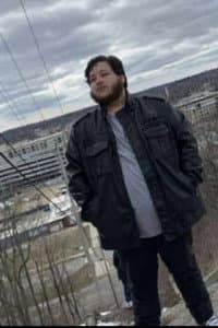 Darren Littlehawk Cuny in Blood Red River Bed