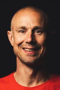 Neil Gresham in Climbing Blind