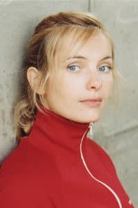 Nadja Uhl in Schnee in der Neujahrsnacht