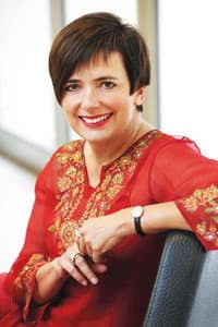 Susanne Beyers in Strikdas