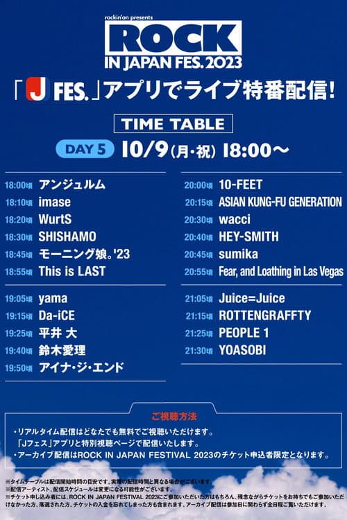 ROCK IN JAPAN FESTIVAL 2023 (2023) poster