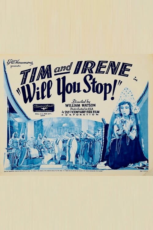 Will You Stop? (1937) poster