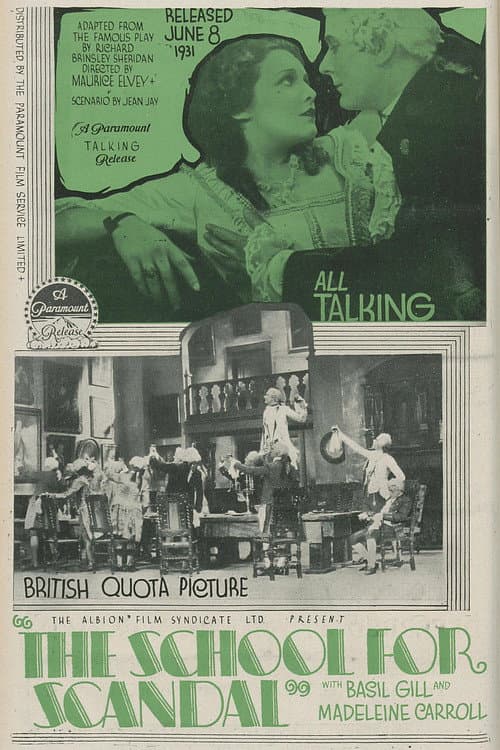 The School for Scandal (1930) poster