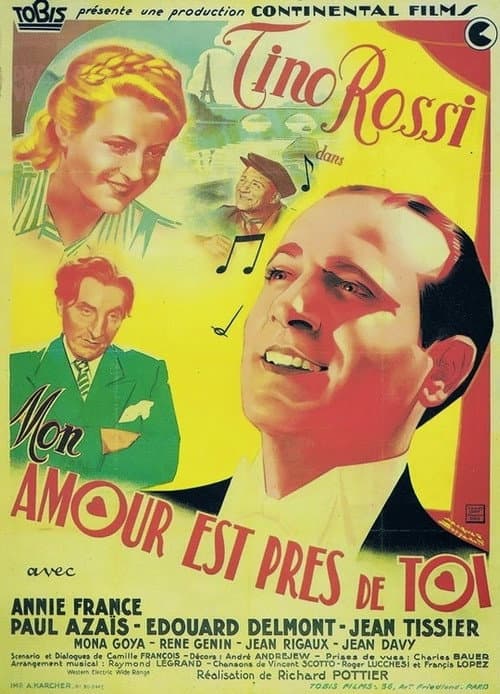 Mon amour est près de toi (1943) poster
