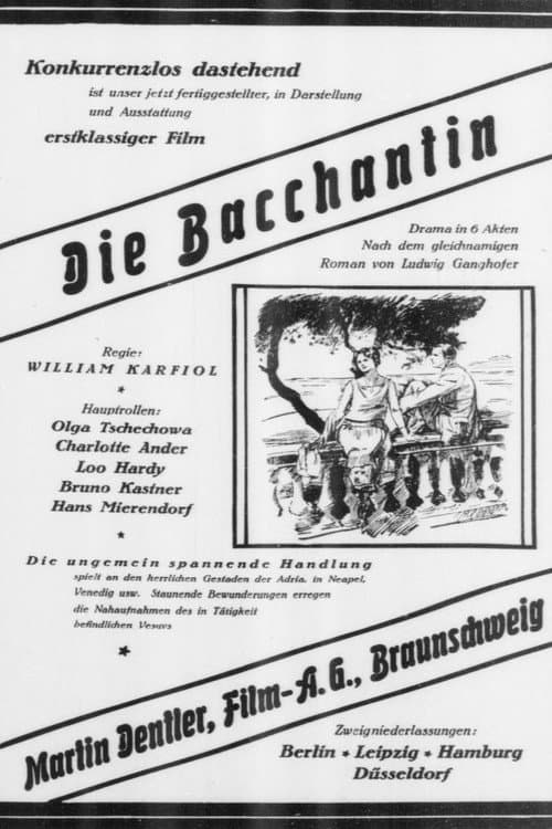 Die Bacchantin (1924) poster