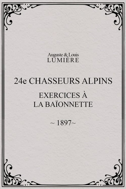 24ème chasseurs alpins : exercices à la baïonnette (1897) poster