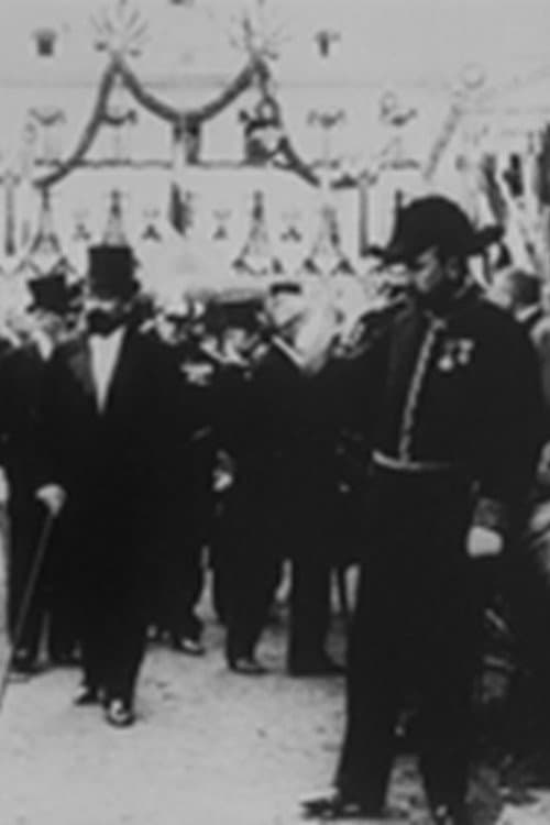 Le président arrivant à l’inauguration du monument de Paul Baudry (1897) poster