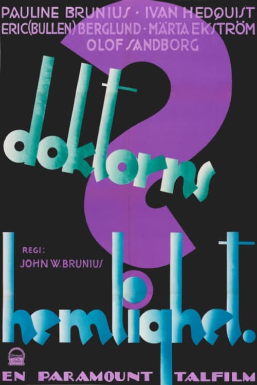 Doktorns hemlighet (1930) poster