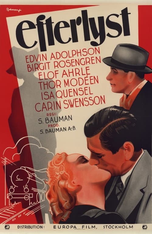 Efterlyst (1939) poster