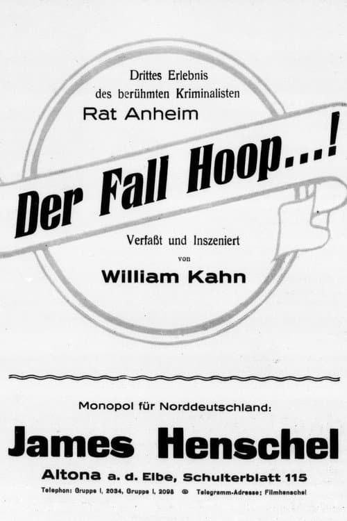 Der Fall Hoop...! (1916) poster