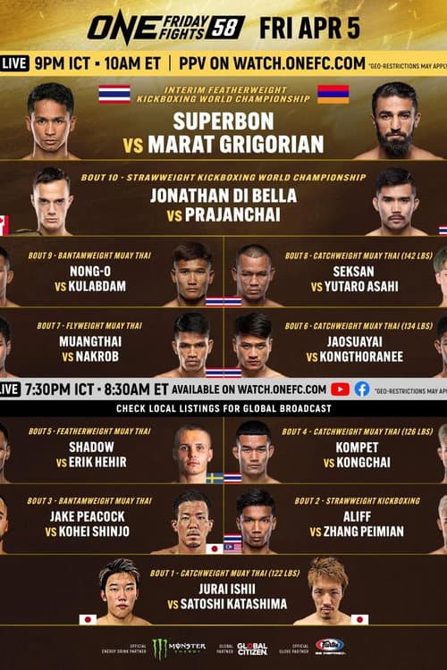 ONE Friday Fights 58: Superbon vs. Grigorian 3 (2024) poster