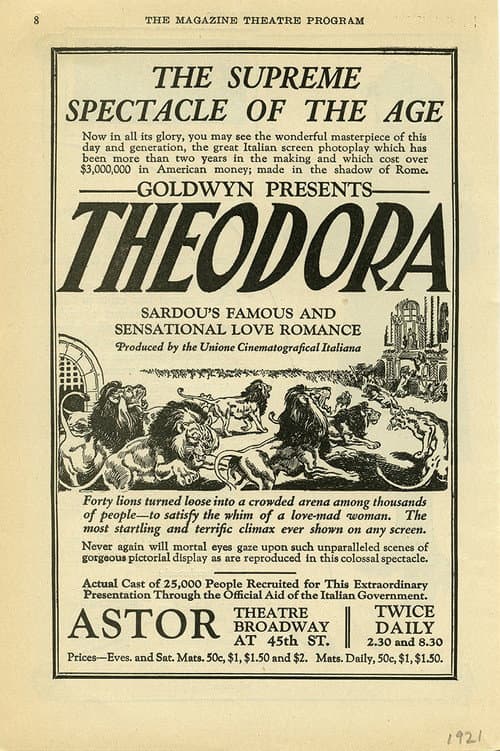 Teodora (1921) poster