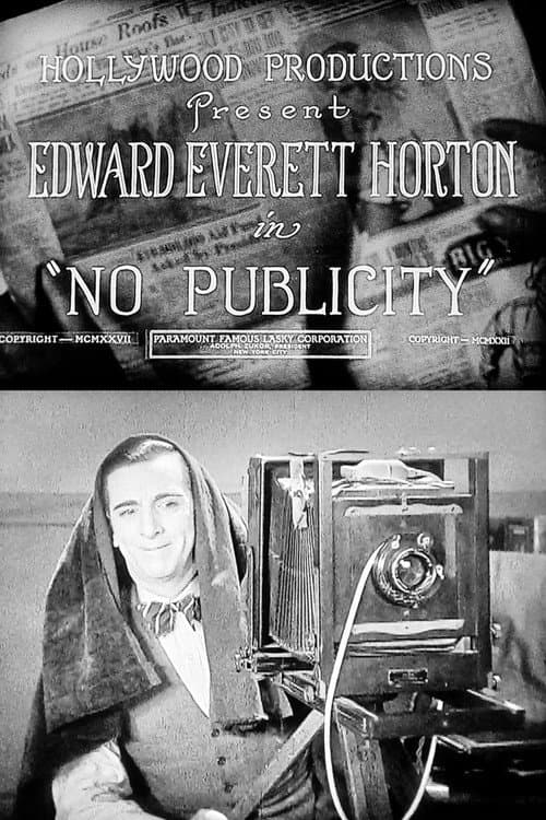 No Publicity (1927) poster