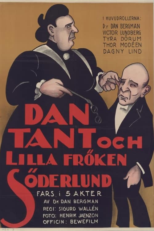 Dan, Tant och lilla fröken Söderlund (1924) poster