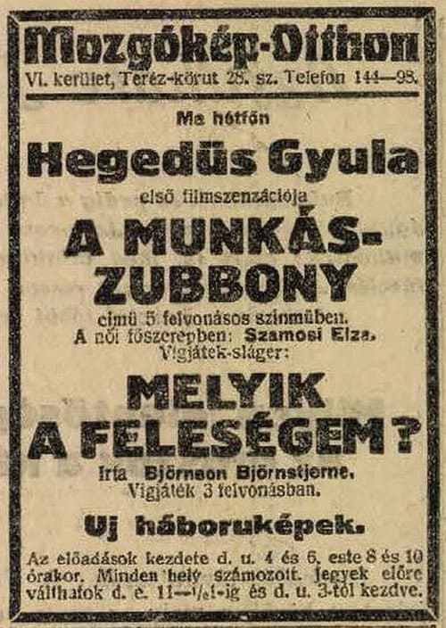 A munkászubbony (1915) poster