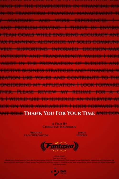 Thank You For Your Time (2026) poster