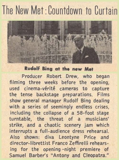 The New Met: Countdown to Curtain (1966) poster