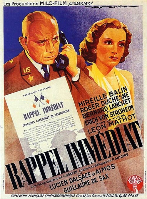 Rappel immédiat (1939) poster
