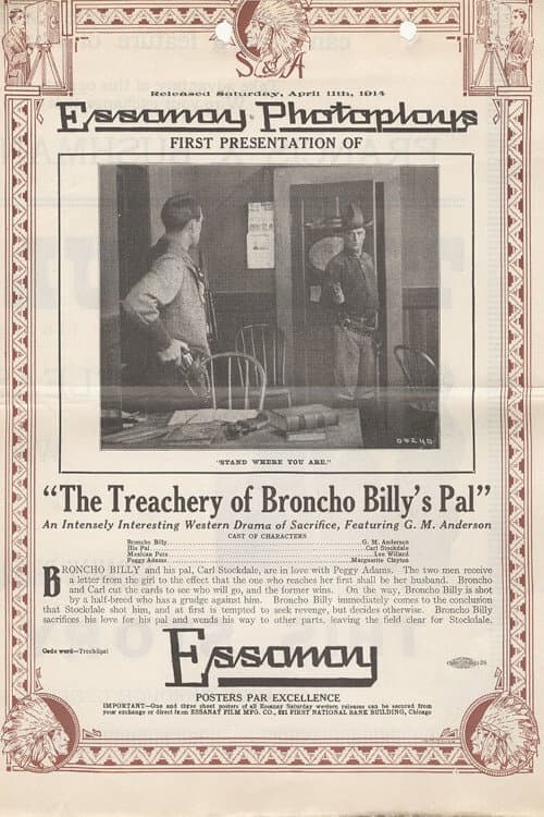 The Treachery of Broncho Billy's Pal (1914) poster