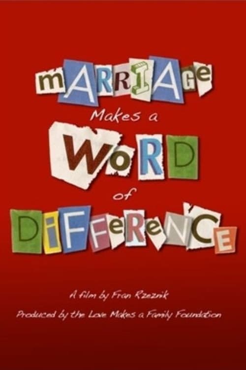 Marriage Makes a Word of Difference (2008) poster