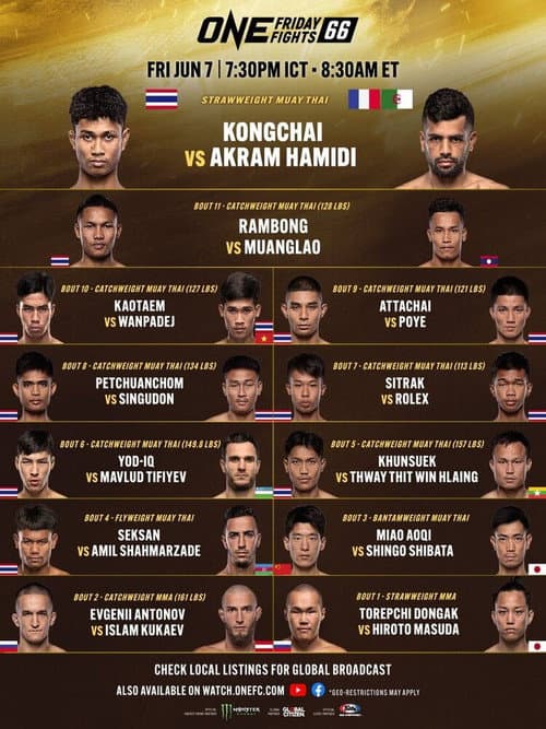 ONE Friday Fights 66: Kongchai vs. Hamidi (2024) poster