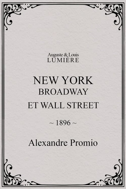 New York, Broadway et Wall Street (1896) poster
