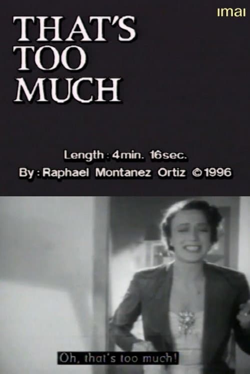 That's Too Much (1996) poster