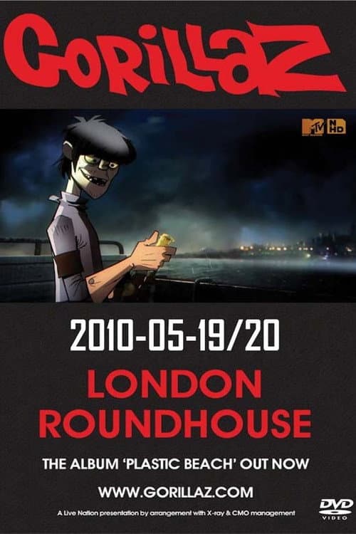 Gorillaz live in de Roundhouse te London (2010) poster