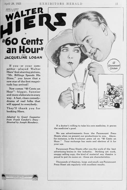 Sixty Cents an Hour (1923) poster