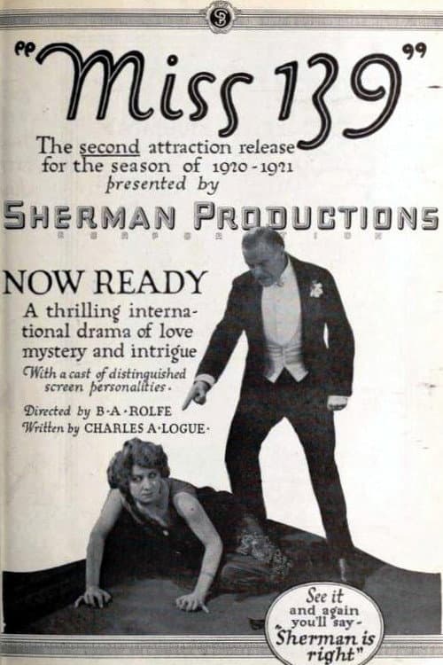 Miss 139 (1921) poster