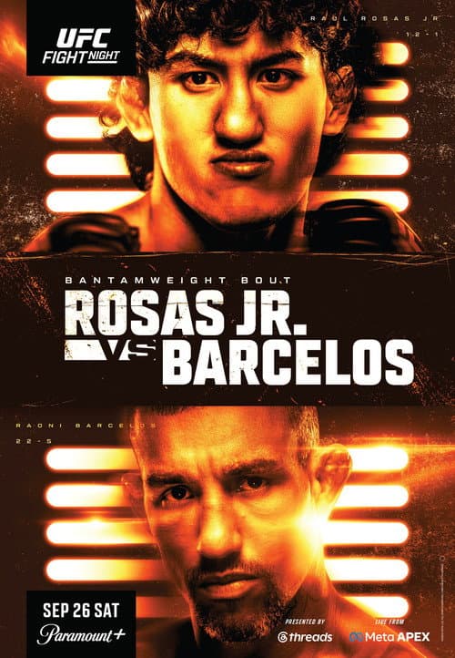UFC Fight Night 289: Rosas Jr. vs. Barcelos (2026) poster