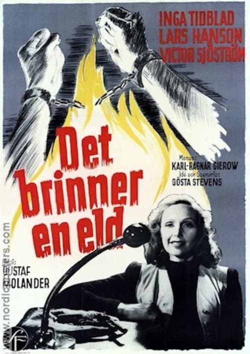 Det brinner en eld (1943) poster