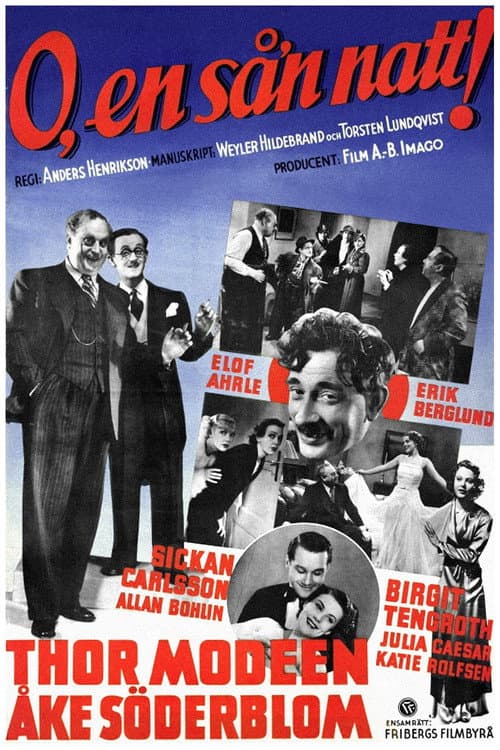 O, en så'n natt! (1937) poster
