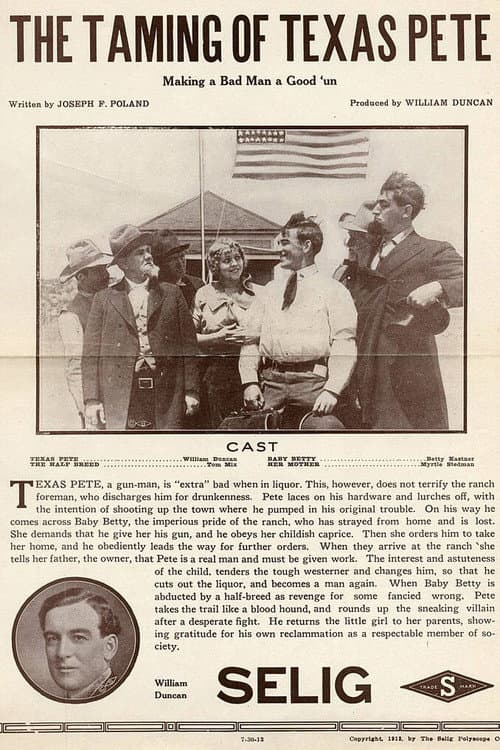 The Taming of Texas Pete (1913) poster