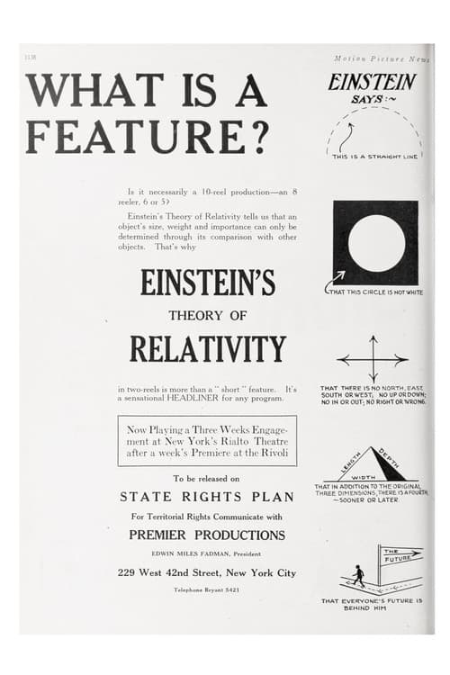 The Einstein Theory of Relativity (1923) poster