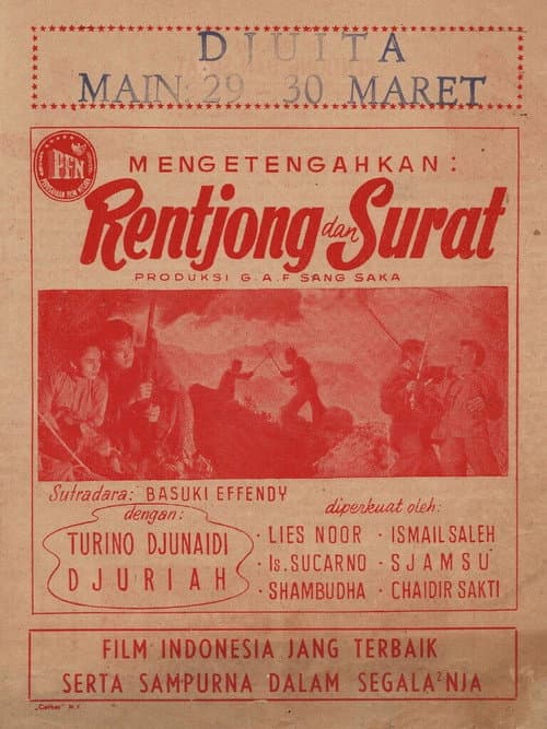 Rentjong dan Surat (1953) poster