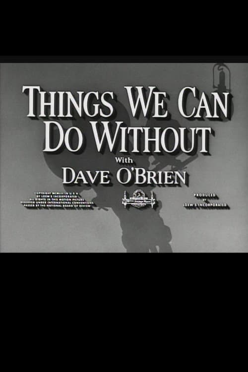 Things We Can Do Without (1953) poster