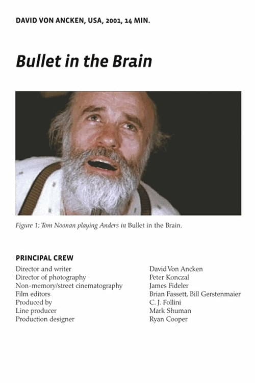 Bullet in the Brain (2001) poster