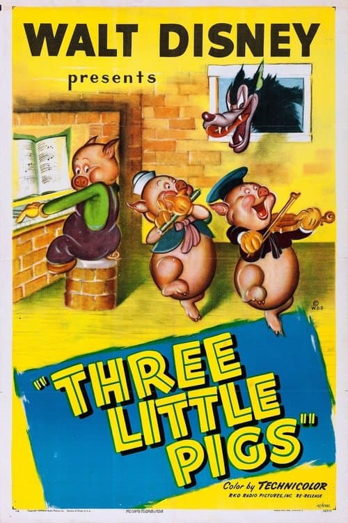 Drie Kleine Biggetjes (1933) poster