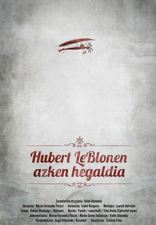 Hubert Le Blonen azken hegaldia (2014) poster