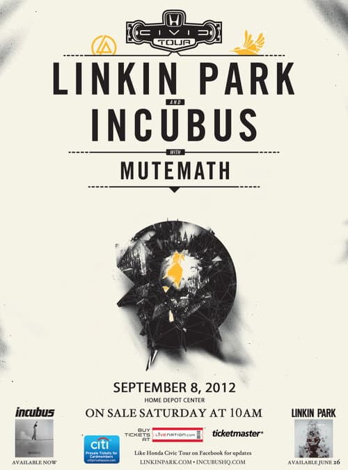 Linkin Park Live Honda Civic Tour (2012) poster