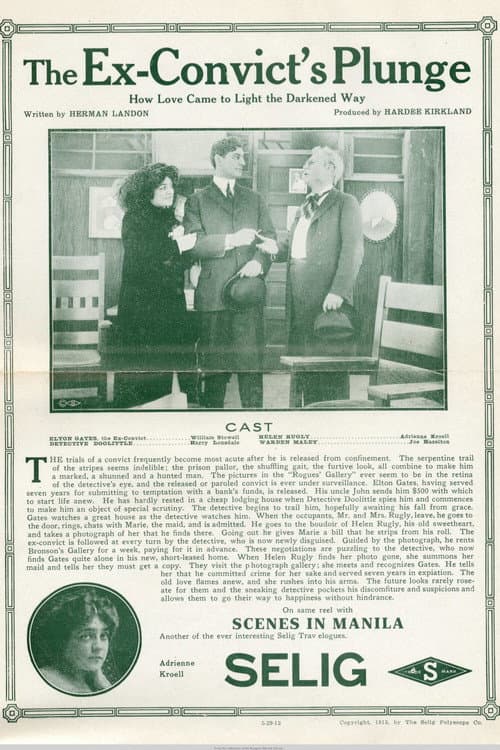 The Ex-Convict's Plunge (1913) poster