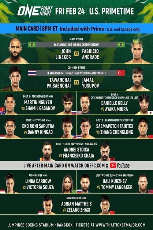 ONE Fight Night 7: Lineker vs. Andrade II (2023) poster