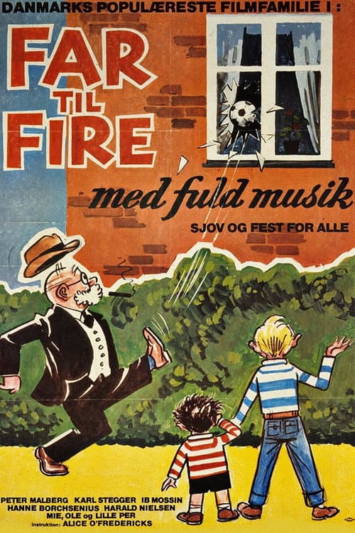 Far til fire med fuld musik (1961) poster