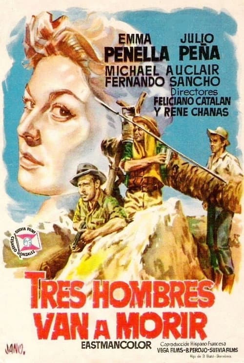 Tres hombres van a morir (1955) poster