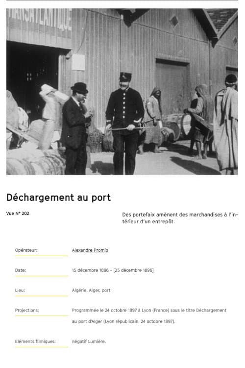Alger : déchargement au port (1896) poster