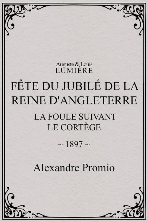 Fête du jubilé de la reine d'Angleterre : la foule suivant le cortège (1897) poster